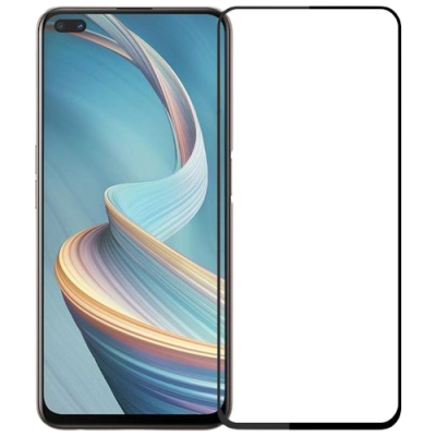 Smartphone com ecrã largo e bordas finas com imagem abstrata colorida