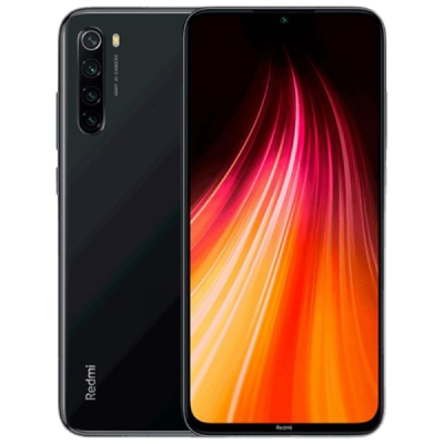 Smartphone Redmi preto com quatro câmaras na traseira e ecrã colorido