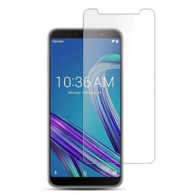 Smartphone preto com protetor de ecrã transparente