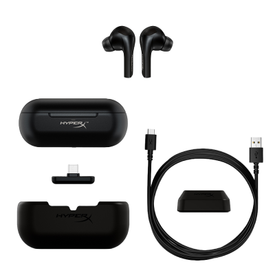 Auscultadores HyperX Turbo sem fios com estojo e acessórios