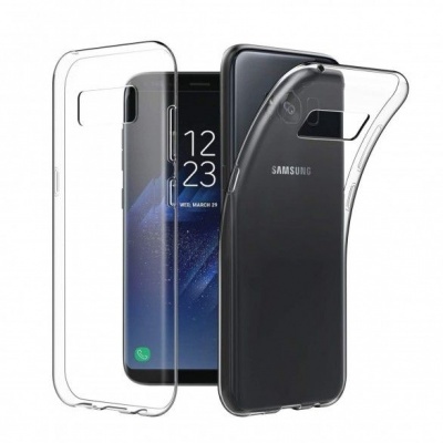 Capa protetora transparente para smartphone Samsung preto