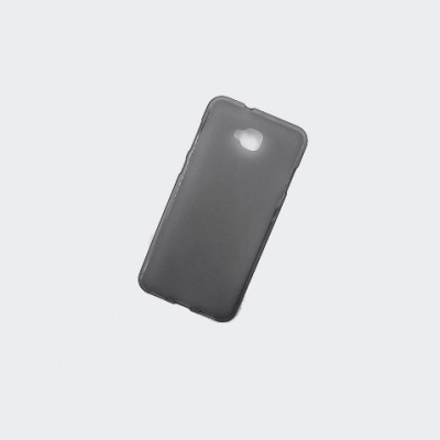 Capa de smartphone cinzenta em silicone fosco com recorte para câmara