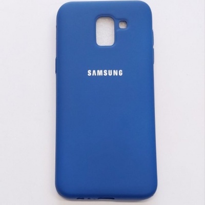 Capa de telemóvel azul para Samsung com texto branco