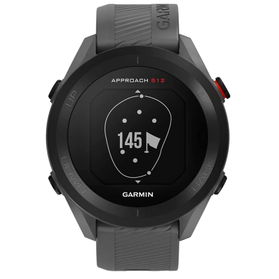 Relógio Garmin Approach S12 com mostrador digital e bracelete cinzenta