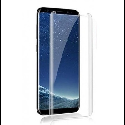 Telemóvel com ecrã curvo e proteção de ecrã transparente