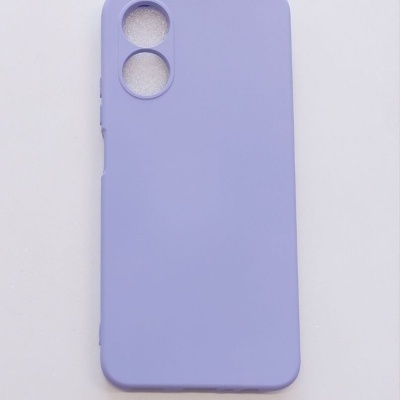 Capa de telemóvel lilás com orifícios para câmaras