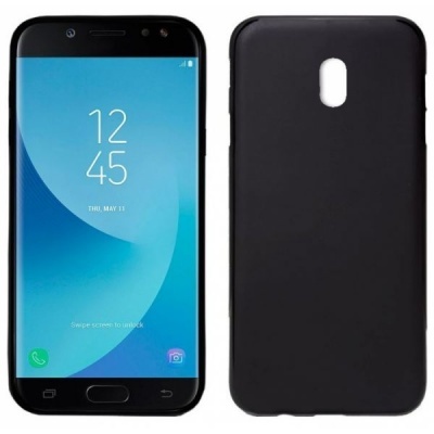 Smartphone preto com ecrã ligado e capa protetora preta lado a lado