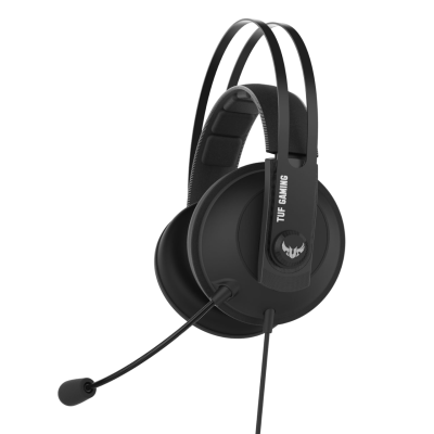 Auriculares TUF GAMING pretos com microfone e design acolchoado