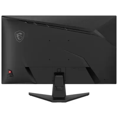Monitor MSI preto visto de trás com suporte em V