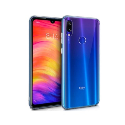 Smartphone Redmi azul e roxo com câmera dupla e ecrã colorido