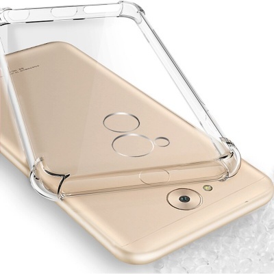 Capa protetora transparente para smartphone dourado