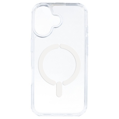Capa transparente para smartphone com anel branco circular