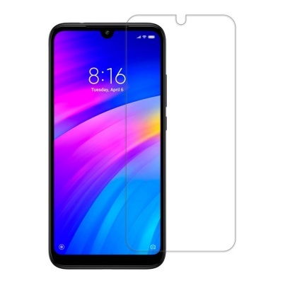 Smartphone preto com ecrã colorido e protetor de ecrã transparente.