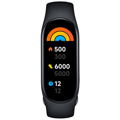 Pulseira fitness preta com ecrã digital colorido