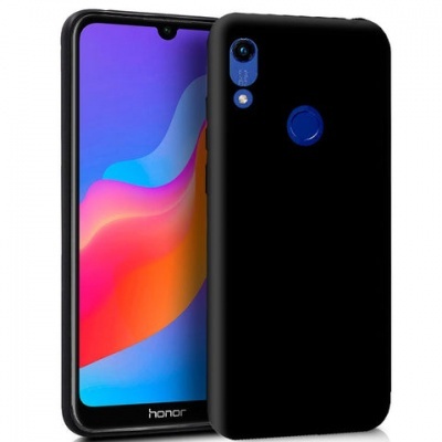 Smartphone Honor com capa protetora preta e ecrã colorido