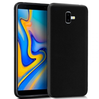Smartphone com capa preta fosca e ecrã colorido