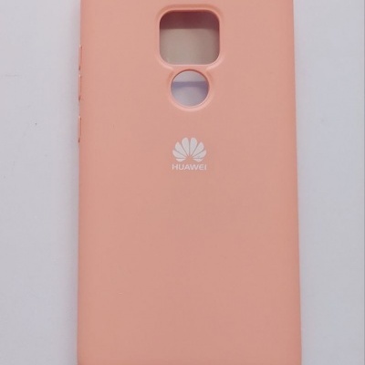 Capa silicone rosa Huawei para smartphone com recortes para câmara e sensor
