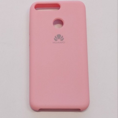 Capa protetora rosa para telemóvel Huawei em silicone