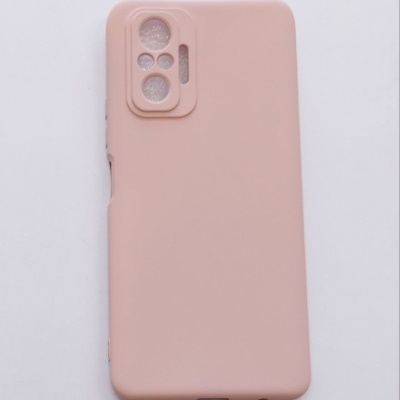 Capa rosa em silicone para smartphone com recortes para câmaras
