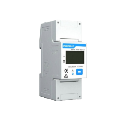 Sensor inteligente de potência DDSU665-H com visor digital em caixa cinza e branco