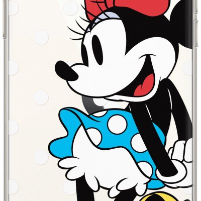 Capa de telemóvel com imagem da personagem Minnie Mouse em cores vivas.
