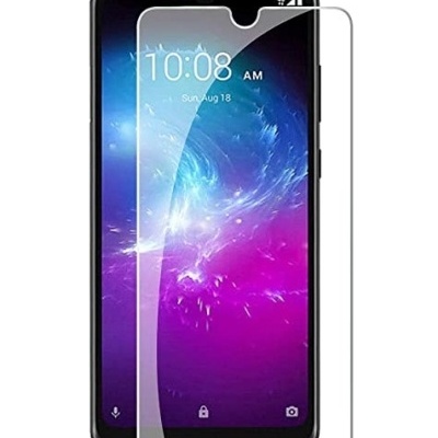 Smartphone preto com vidro temperado transparente para ecrã