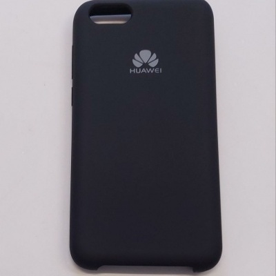 Capa preta para smartphone Huawei com logotipo branco
