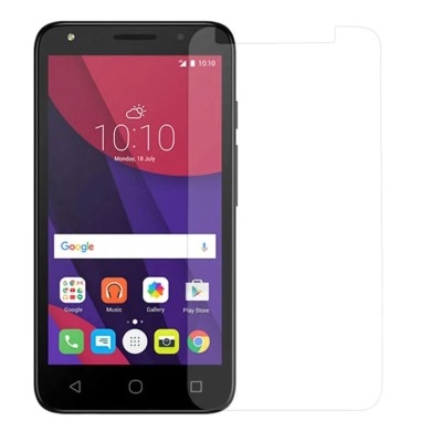 Smartphone preto com ecrã táctil e protetor de ecrã transparente