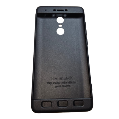 Capa preta rígida para smartphone HM Note4X com texto interno