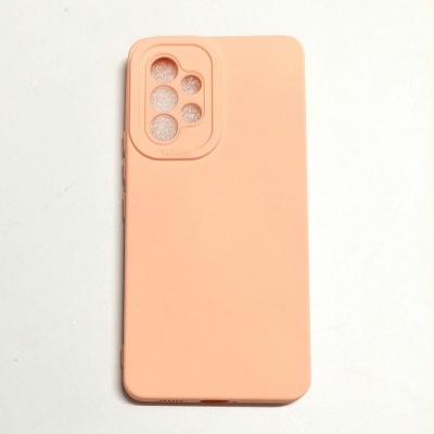 Capa de telemóvel rosa pêssego com protecção para câmaras