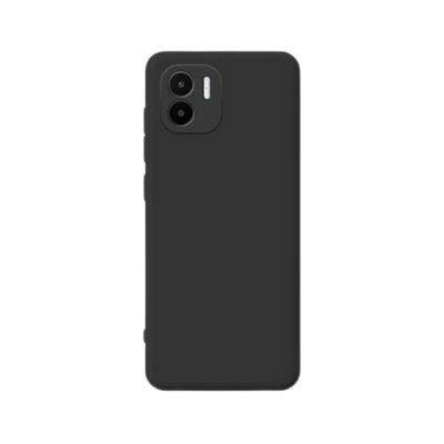 Telemóvel preto com duas câmaras traseiras e flash, fundo branco