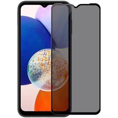 Smartphone com ecrã colorido e protector de ecrã preto sobre fundo branco