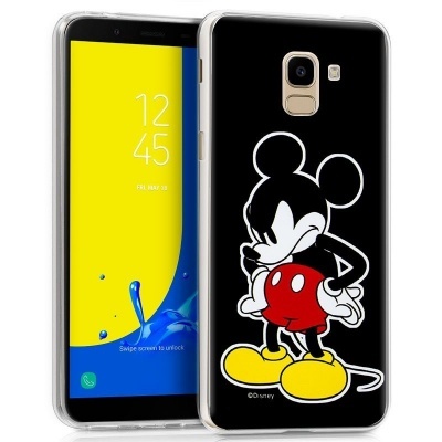 Capa de smartphone transparente com personagem Mickey Mouse colorido
