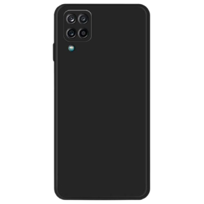 Smartphone preto com quatro câmaras traseiras e flash