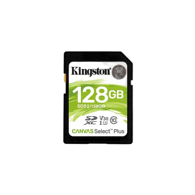 Cartão de memória Kingston Canvas Select Plus 128GB verde e branco