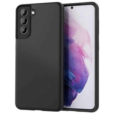 Capa preta mate para smartphone com recortes para câmaras