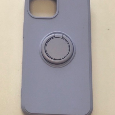 Capa de telemóvel lilás com suporte circular integrado