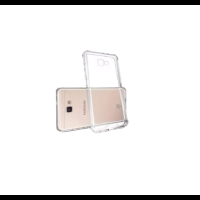 Smartphone dourado com capa protetora transparente ao lado