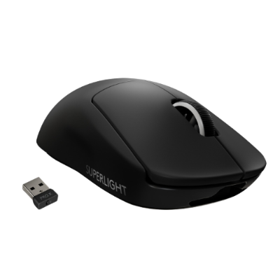 Mouse sem fios preto com recetor USB