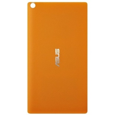 Tablet ASUS laranja com textura e logótipo