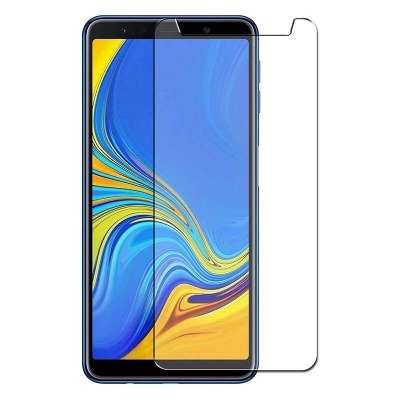 Smartphone azul com película transparente de vidro temperado