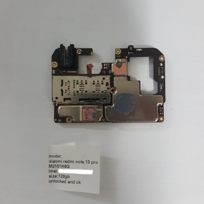 Placa de circuito impresso para Xiaomi Redmi Note 10 Pro com etiqueta de especificações