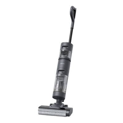 aspirador de pó vertical sem fios cinzento escuro com rolete