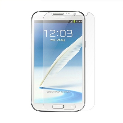 Smartphone Samsung branco com vidro protetor transparente