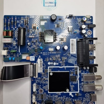 Placa eletrónica azul com componentes e etiquetas, sobre fundo branco com logótipo WILTEC STORE