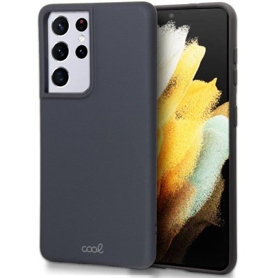 Telemóvel com capa protetora cinza escura e ecrã colorido abstrato