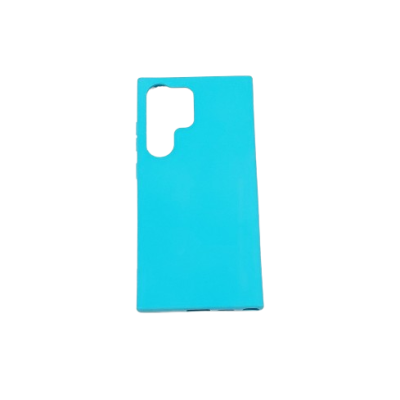 Capa de telemóvel azul com recorte para câmara