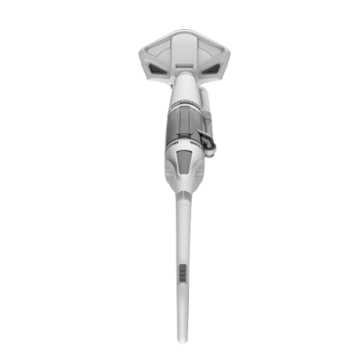 Aspirador de pó vertical branco com escova triangular