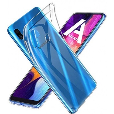 Telemóveis Samsung azuis com capa protetora transparente