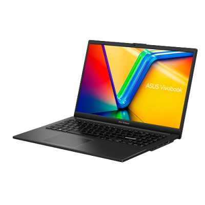 Computador portátil ASUS Vivobook com ecrã colorido e teclado preto